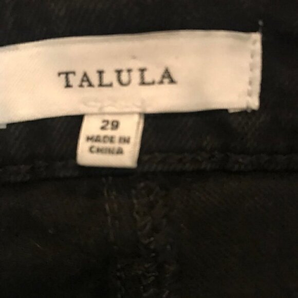 TALULA  Black Jean Cut off Shorts Size 29 - Picture 4 of 5